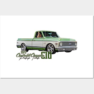 1972 Chevrolet Cheyenne C10 Pickup Truck Posters and Art